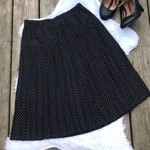 Vintage pleated polka dot skirt
